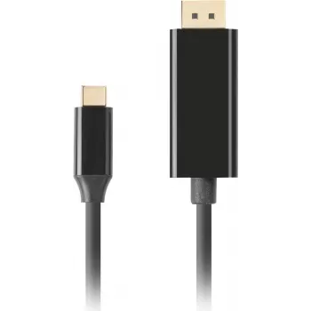 LANBERG USB-C (vyriškas) -> DisplayPort (vyriškas) laidas 0,5 m 4K 60Hz juodas