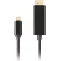 LANBERG USB-C (vyriškas) -> DisplayPort (vyriškas) laidas 0,5 m 4K 60Hz juodas