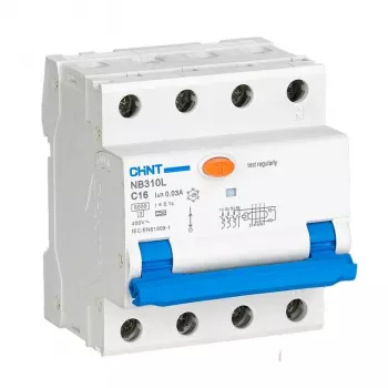 Automatinis jungiklis su liekamosios srovės apsauga RCBO Chint NB310L/3N 3P+N C32 30mA