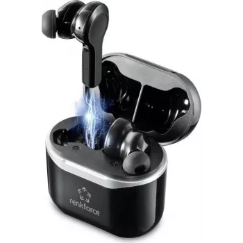 Renkforce RF-4599066 Belaidės ausinės ir ausinių rinkinys In-Ear skambučiams / muzikai Bluetooth Juodos (RF-4599066)