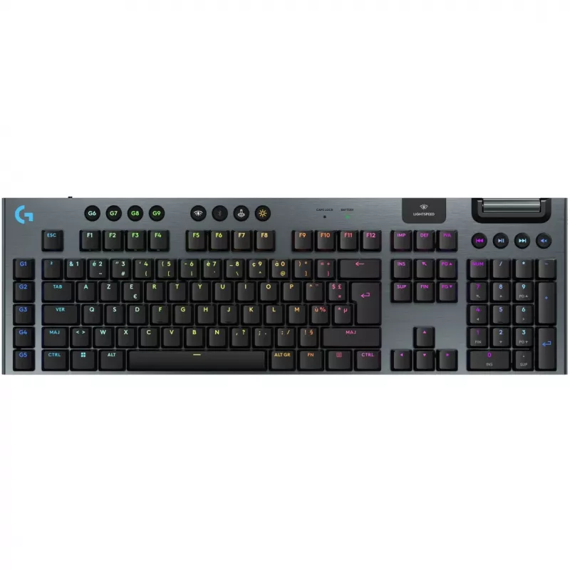 Logitech G G915 X LIGHTSPEED klaviatūra, žaidimų, USB RF Wireless Bluetooth, AZERTY prancūziškas, juoda