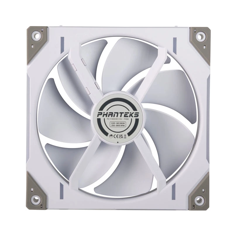 PHANTEKS D30-140 140mm ARGB korpuso ventiliatoriai balti 3 vnt. pakuotė