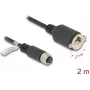 DeLOCK M12 A-koduotas 8 kontaktų moteriškas į RJ45 lizdą Cat5e 2 m juodas tinklo kabelis