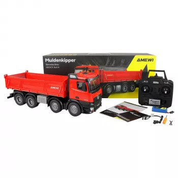 Sunkvežimis savivartis Amewi Mercedes-Benz Arocs 8x4/4 4WD 1:18 RTR ro (22693)