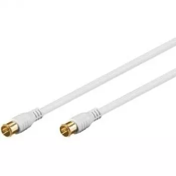 Wentronic Goobay SAT jungiamasis laidas, F-Quick, 100% ekranuotas, auksuotas, baltas, 2,5 m - F-Kištukas (Quick) F-Kištukas (Quick) (62744)