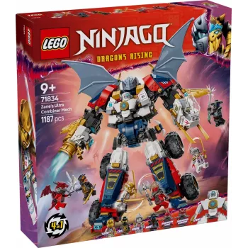 LEGO NINJAGO 71834 Zane's Ultra Combiner Mech – milžiniškas kombinuojamas robotas