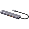 USB Type-C stotelė CANYON DS-17 — HDMI, USB 3.2 Gen 1 A, USB-C, MicroSD, 10000 Mbit/s, pilka