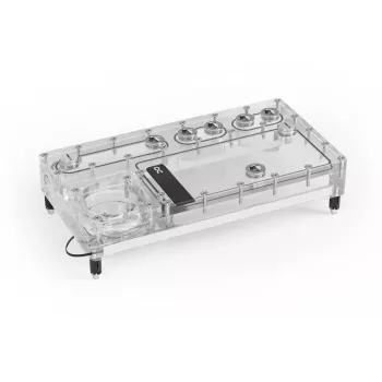 Alphacool 13832 skirstymo plokštė iš akrilo, skaidri, 145 mm × 280 mm × 42 mm