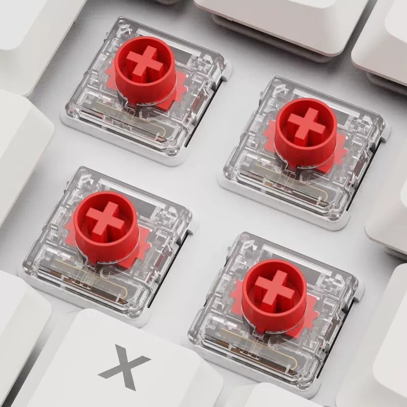Sharkoon PureWriter W65 belaidė klaviatūra, QWERTZ vokiška, balta, Kailh Choc V2 Red
