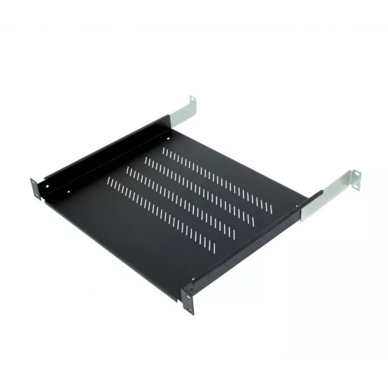 Lentyna 19 inch Triton RAB-UP-450-A4 1U 450mm 80kg Plastikinė Juoda