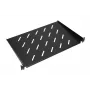 Extralink SHELF 1U – juoda metalinė lentyna 19 colių sieninėms spintoms, 300 mm