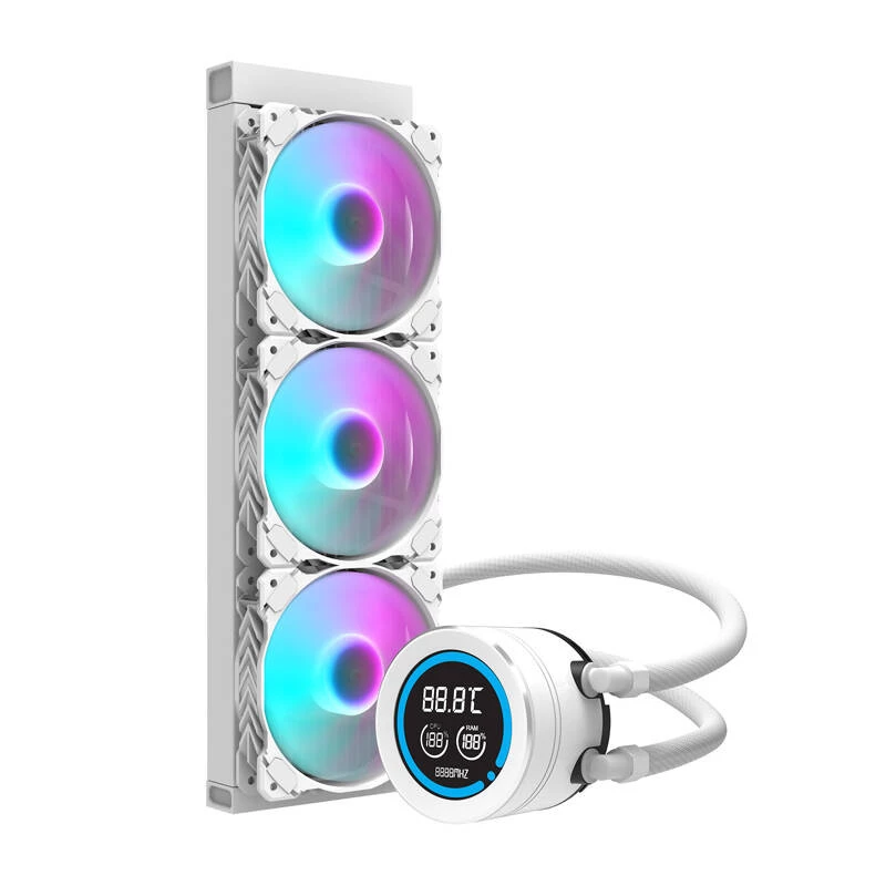 360 mm kompiuterinis radiatorius Darkflash DN-D360 WHITE — 360 mm aušinimo radiatorius PC skysčio aušinimui
