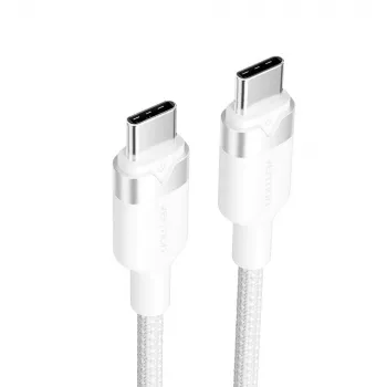 USB-C į USB-C laidas Vention TRDWF — 1 m, USB 2.0, 60 W Power Delivery, 3 A, baltas