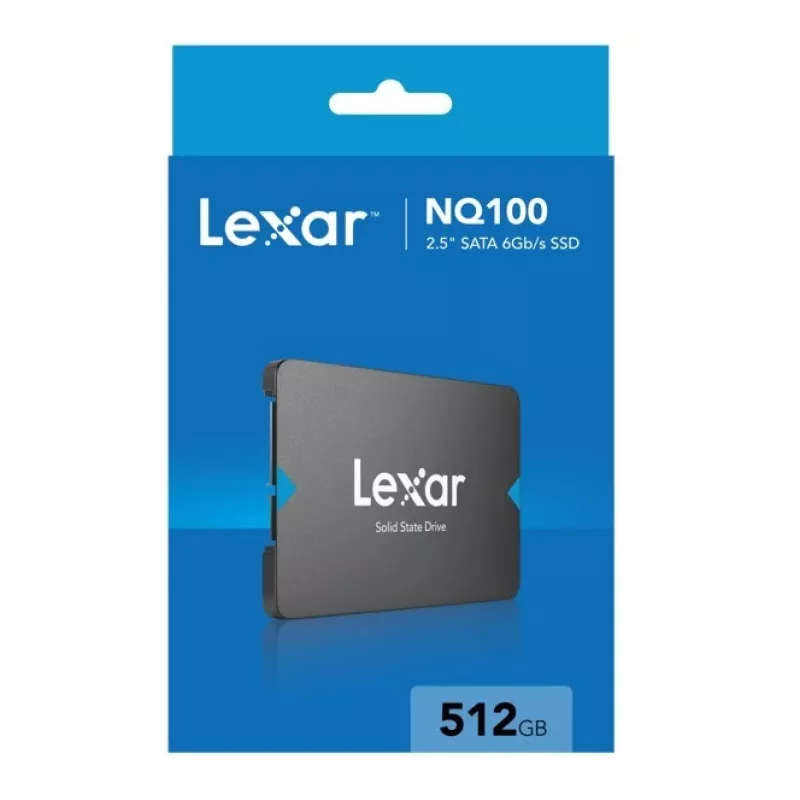 2,5 colio SSD Lexar NQ100 512 GB SATA III, 550 MB/s skaitymas, 6 Gbit/s perdavimas