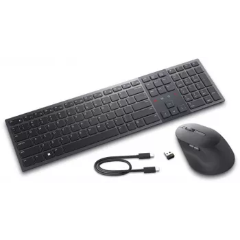 Dell Premier Collaboration Keyboard and Mouse KM900 | Belaidė klaviatūros ir pelės rinkinys | LT | Graphite | USB-A