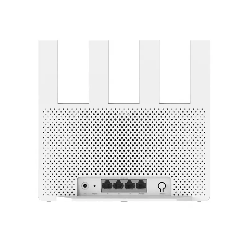 Nešiojamas belaidis maršrutizatorius Xiaomi BE3600 — Dviejų juostų 2,4/5 GHz, „Wi‑Fi 7“ (802.11be), 2,5 Gigabit Ethernet, 4× LAN, 2×2 antenos, Baltas