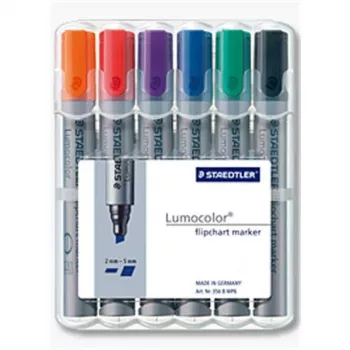 Markeris Staedtler 356 B WP6 6 vnt. Mėlyna Žalia Oranžinė Raudona Violetinė