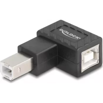 DeLOCK 67206 USB 2.0 Type-B lizdo adapteris, 90° kampinis, juodas