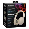 Belaidės ausinės per ausį DEFENDER EEMOTION B640 BEIGE — binaurinės, uždaros akustinės, USB-C, AUX, 20–20000 Hz, 105 dB