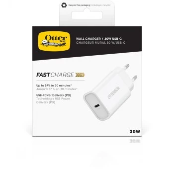 Sieninis įkroviklis OTTERBOX 30W USB-C PD Baltas