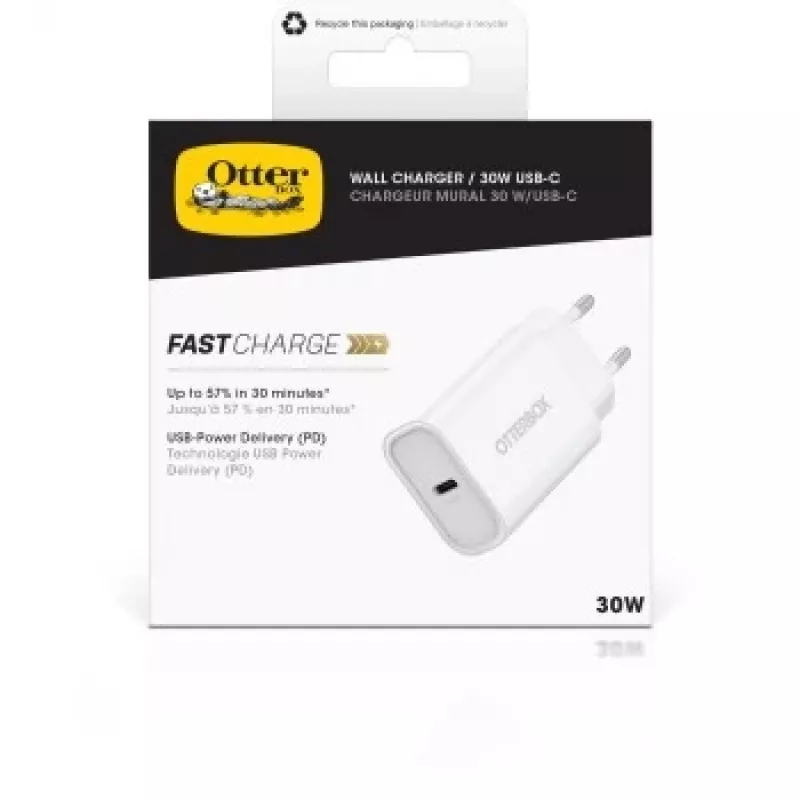 Sieninis įkroviklis OTTERBOX 30W USB-C PD Baltas