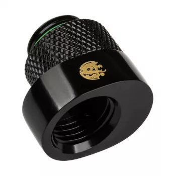 Adapteris BitsPower X-Cross G1/4 colio vyras į G1/4 colio moterį, 5 mm poslinkis, matinė juoda