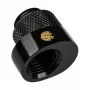 Adapteris BitsPower X-Cross G1/4 colio vyras į G1/4 colio moterį, 5 mm poslinkis, matinė juoda