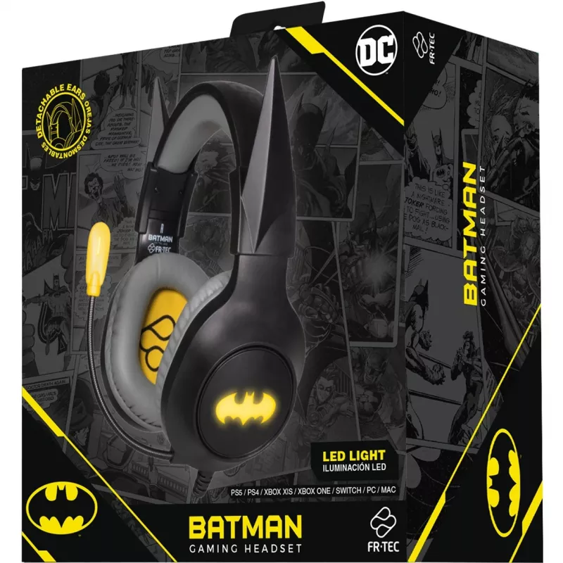 Ausinės FR-TEC Gaming Headset Batman su nuimamomis ausytėmis
