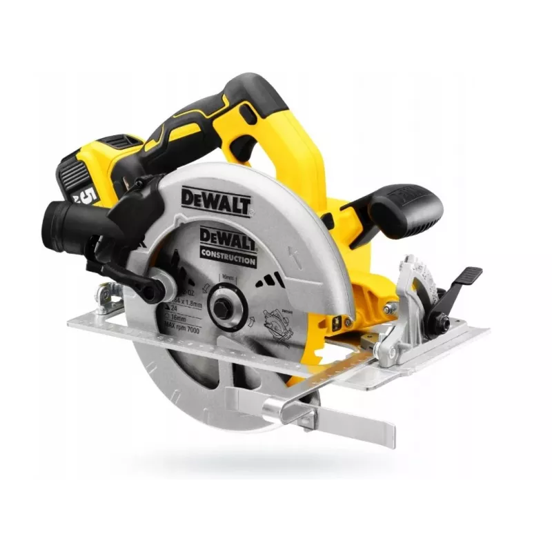 DeWALT DCS570P2-QW akumuliatorinis diskinis pjūklas 18,4 cm Sidabrinis, Geltonas 5500 RPM
