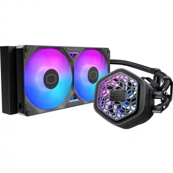 Skystas CPU aušintuvas Cooler Master MasterLiquid 240 Atmos II – 240 mm radiatorius, VRM ventiliatorius, RGB