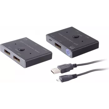 DisplayPort jungiklis ShiverPeaks 05-14001 2x1 dvikryptis 8K
