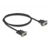 Delock RS-232 serijinis kabelis, D-Sub 9 lizdas su maitinimu 9 kontakte (DC 5.5 x 2.1 mm), 1 m, juodas