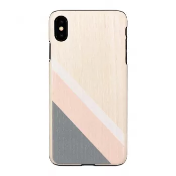 Dėklas iPhone XS Max man and wood – rožinis kostiumas, juodas