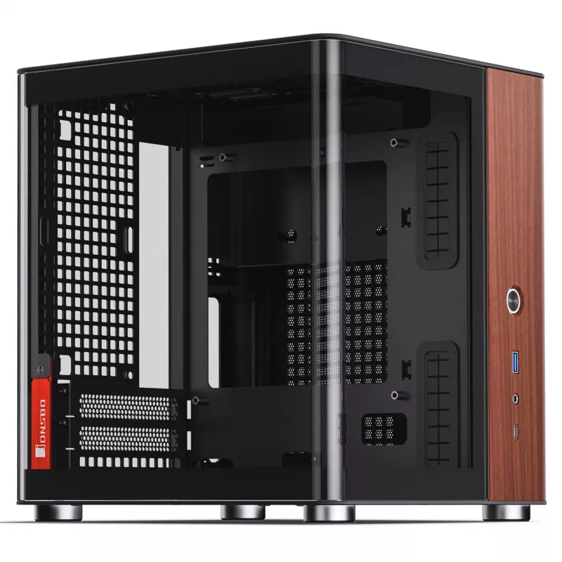 Korpusas Jonsbo TK-0, Mini-Tower, Mini-ITX, juodas