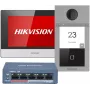 Vaizdo domofono sistema Hikvision DS-KIS604-S(C) 2 MP 17,8 cm (7 inch) juoda, pilka, sidabrinė