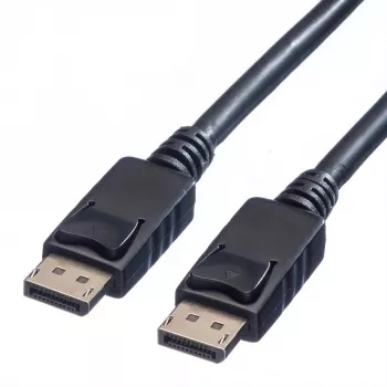 Value DisplayPort jungiamasis kabelis, DisplayPort kištukas - DisplayPort kištukas, 1,50 m, juodas, 11.99.5767, ekranuotas