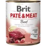 Šlapias šunų ėdalas Brit Paté & Meat su jautiena 800 g – konservuotas paštetas suaugusiems šunims