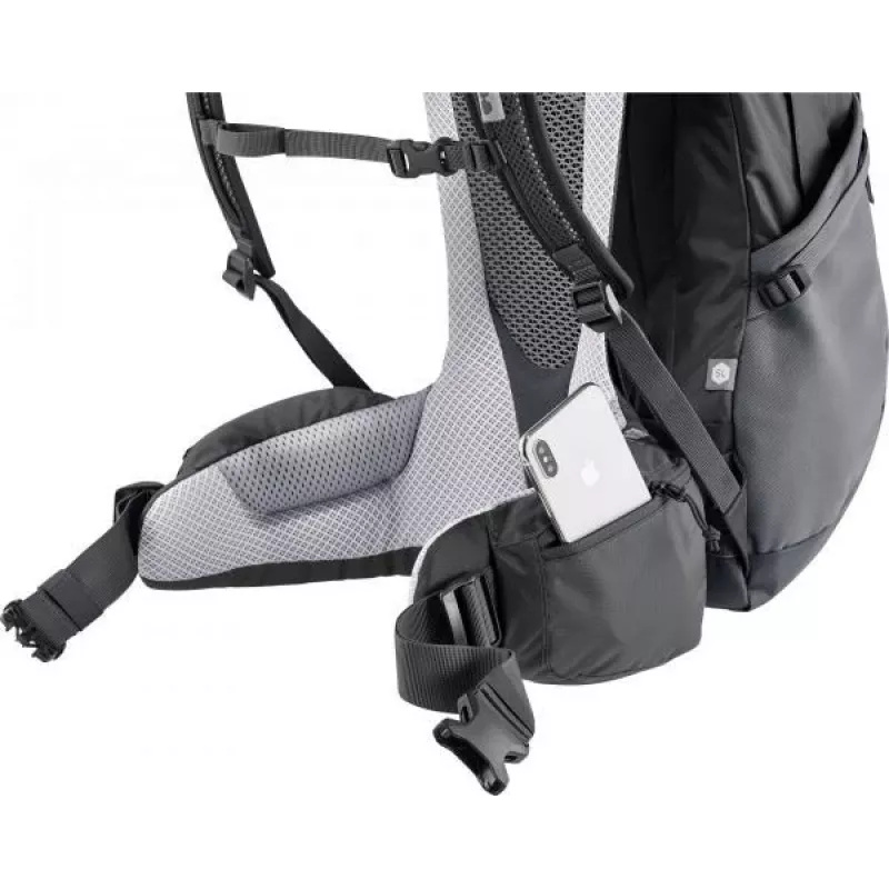 Kuprinė DEUTER Futura Pro 34 SL, moteriška žygių kuprinė, 34 L, 1,56 kg, ventiliacija, hidracija 3 L, laikiklis šalmui, vidinis plieninis rėmas