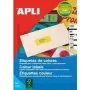 Adresiniai lipdukai agipa 100758, 105 x 148,5 mm, geltoni, nuolatiniai