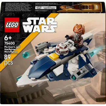 LEGO Microfighter Star Wars Plo Kono džedajaus žvaigždėlaivis 75400 — 89 dalių, 1 minifigūrėlė, nuo 6 m.