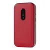 Doro Leva E22 sulankstomas telefonas, 2,8 colio (7,11 cm) ekranas, viena SIM, 0,3 MP kamera, 1150 mAh, 127,8 g, raudonai baltas