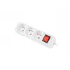 Prailginimo laidas LANBERG PS1-03E-0300-W — 3 m, 3 kištukiniai lizdai (E tipo), baltas, vidaus naudojimui
