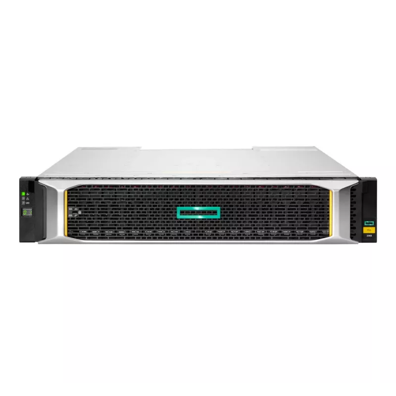 HPE MSA 2060 R0Q74B 16 Gb Fibre Channel SFF saugojimo masyvas, 24 įrenginių skyriai (SAS-3), 0 TB, 2U
