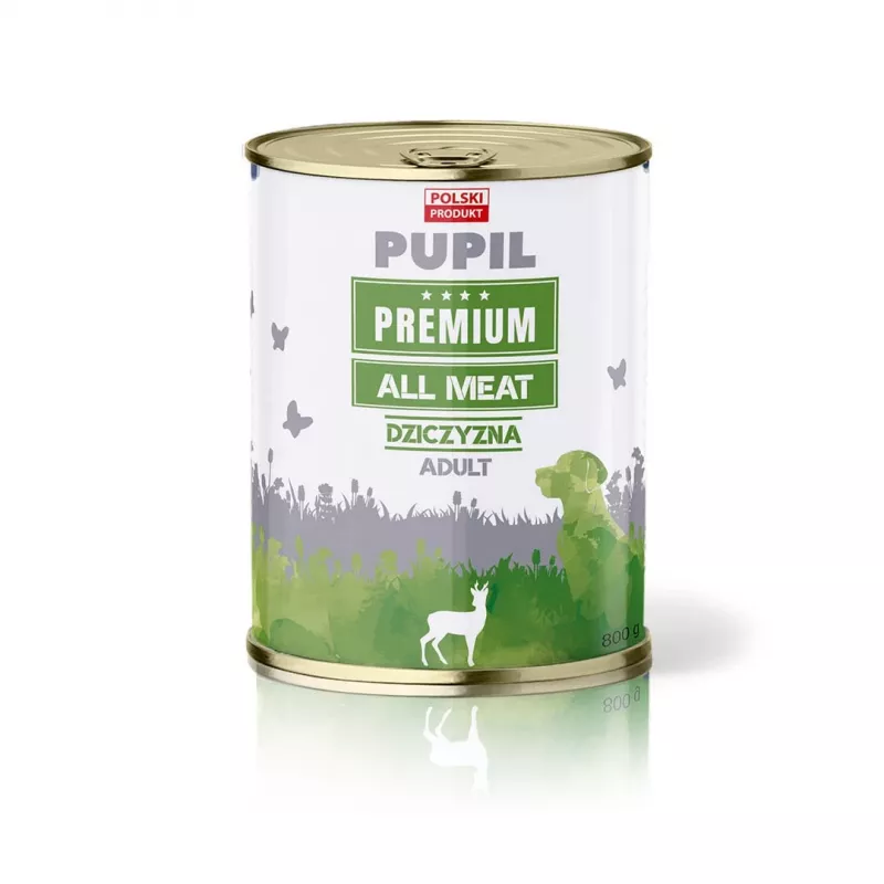 PUPIL Premium All Meat Venison – šlapias šunų ėdalas – 800g