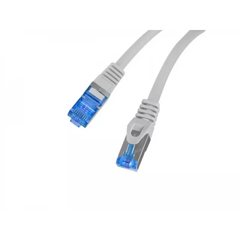 LANBERG Cat.6A S/FTP Patchcord 25 cm, RJ45, LSZH, pilka