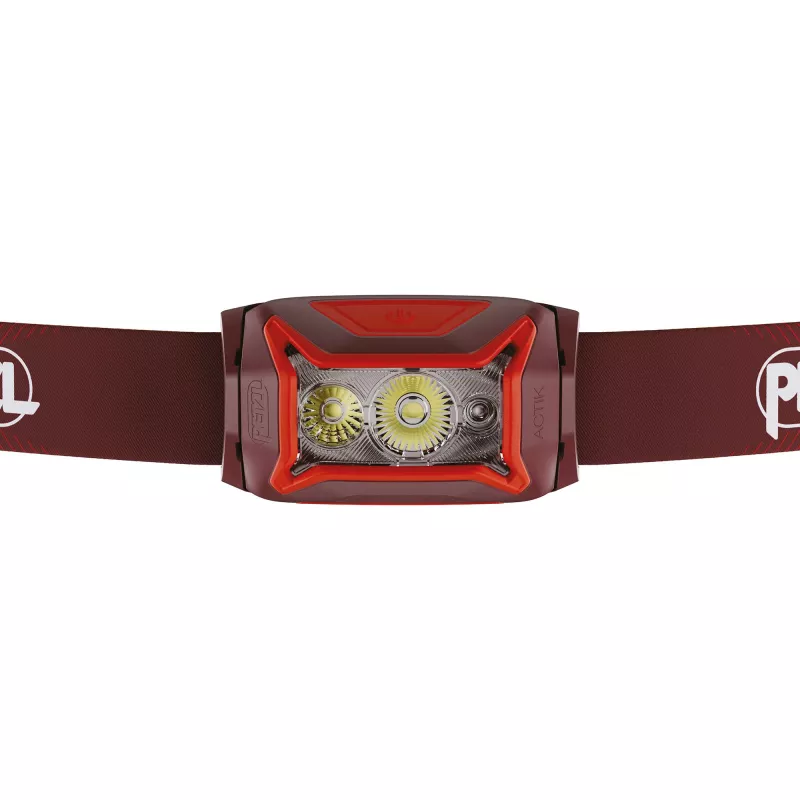 Petzl Actik Core raudona LED galvos žibintuvėlis su įkraunama baterija
