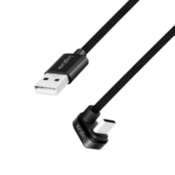 LOGILINK CU0193 Laidas USB 2.0 Type-C C/M kampuotas į USB-A/M aliuminis juodas 2m