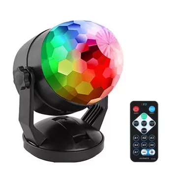 LED disko šviesos rutulys DENVER LDB-319 – kompaktiškas LED vakarėlių apšvietimas