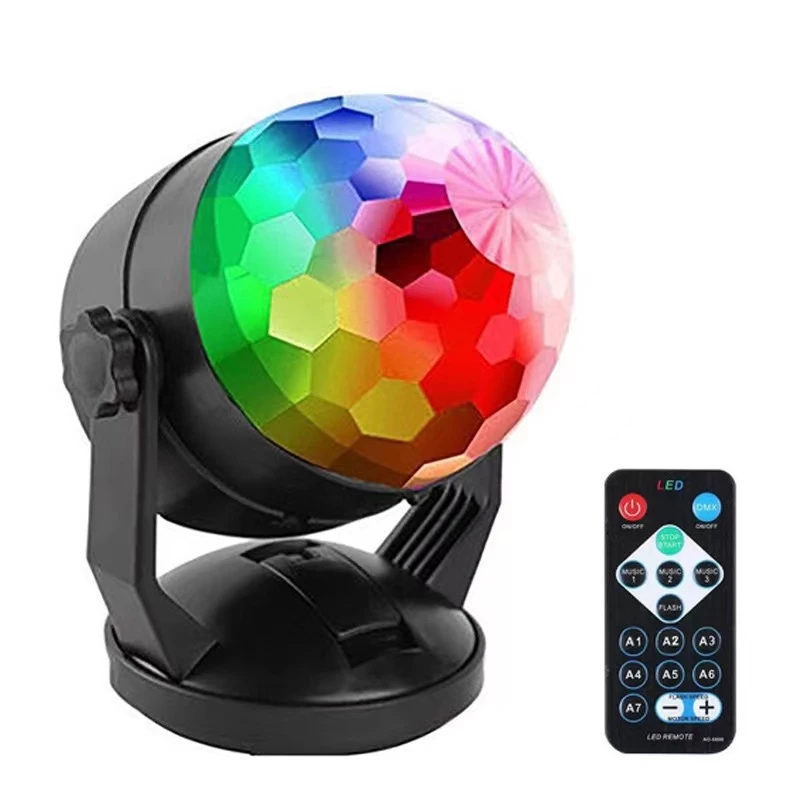 LED disko šviesos rutulys DENVER LDB-319 – kompaktiškas LED vakarėlių apšvietimas