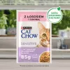 Purina Cat Chow Sensitive Gig su lašiša ir cukinija padaže – šlapias ėdalas katėms – 85 g